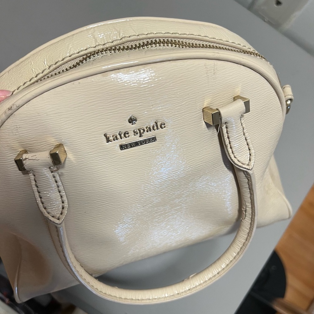 Kate Spade Beige Textured Satchel - Picture 2 of 5